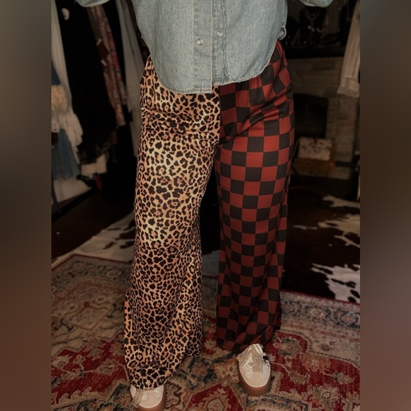 Jade By Jane Pants - Leopard and Checkered Women's Pants